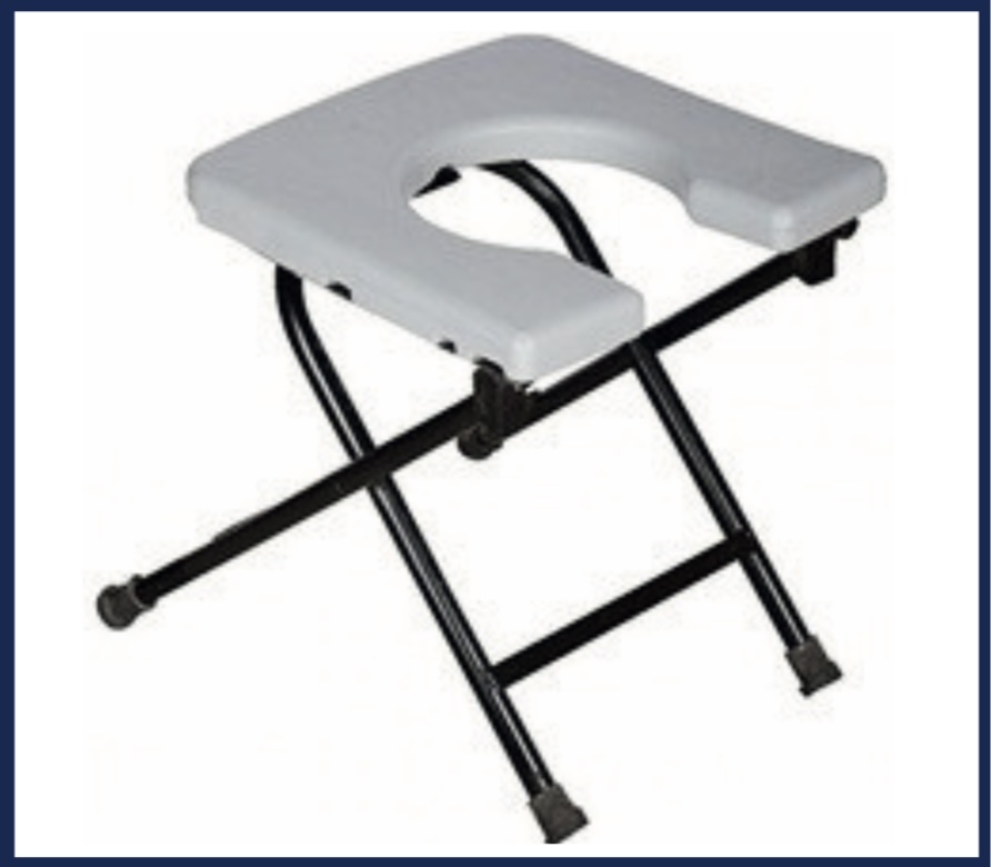 Folding Commode Stool — Scanda Enterprises, medical supplies Moosapet Hyderabad